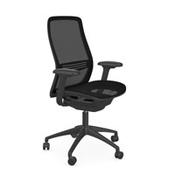 NV Posture Office Chair with Contoured Mesh Back and Seat and Adjustable Lumbar Support Black image