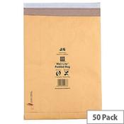 Mail Lite Padded Postal Bags Size K/7 365x476mm Gold Pack of 50  image
