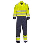 Portwest MV28 Hi Vis Modaflame Coverall Yellow &amp; Navy Medium (Regular Fit)