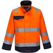 Portwest MV35 Modaflame HVO Jacket Orange &amp; Navy Medium image