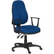 OA Series High Back Operator Office Chair Blue Fabric with Fixed Arms image