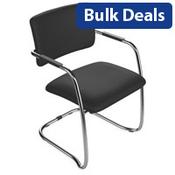 OQ Series Mid Backrest Stacking Chair and Chrome Frame image