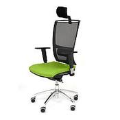 Ergonomic Mesh Task Operator Office Chair With Headrest Lumbar Support &amp; Adjustable Arms Black/Green OZ Series image