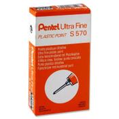 Pentel Ultra Fine S570 Fineliner Pen Black 0.3mm Line Pack 12 image