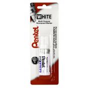 Pentel 100W White Permanent Marker Bullet Tip Broad Pack 12 image
