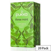 Pukka Three Mint Tea Organic Bags (Pack of 20) P5025