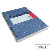Pukka Pad Metallic A4 Easy-riter 80gsm Pad 3 Pack