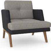 Profim October 11 Armchair with Wooden H12 Base GP2 Medley Fabric Finish image