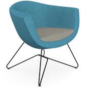 Profim Sorriso 10V Armchair with Black Wire Frame Base conference arm GP2 Medley Fabric Finish image