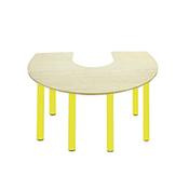 Horse Shoe Primary School Table 1200x1800x550mm Yellow