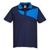 Portwest PW210 PW2 Short Sleeve Polo Shirt Navy &amp; Royal Blue Medium image