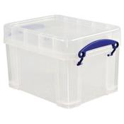 Storage Box Plastic Lightweight Robust Stackable 3 litre Clear Really Useful image
