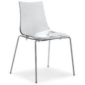 Zebra Antishock Chrome Leg Canteen &amp; Breakout Stacking Chair Transparent