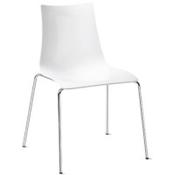 Zebra Antishock Chrome Leg Canteen &amp; Breakout Stacking Chair Glossy White