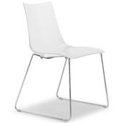 Zebra Antishock Canteen &amp; Breakout Chrome Sled Frame Chair Glossy White image
