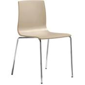 Alice Chrome Leg Canteen &amp; Breakout Stacking Chair Dove Grey