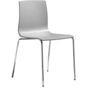 Alice Chrome Leg Canteen &amp; Breakout Stacking Chair Light Grey
