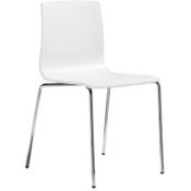 Alice Fire Retardant Chrome Leg Canteen &amp; Breakout Stacking Chair Linen White