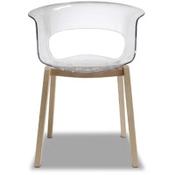 Natural Miss B Antishock Canteen &amp; Breakout Wooden Leg Chair Transparent image