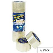Sellotape Clear Packaging Tape 50mm x 66m (6 Pack)  image