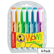 Stabilo Swing Cool Highlighter Pen, Wallet of 6 Assorted (Ref 275/6) - Vibrant and Long-Lasting Highlighters image