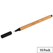 Stabilo Point 88 Fineliner Pen Black 10 Pack 88/46 image