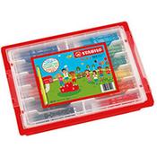 Stabilo Trio A-Z Felt Tip Colour Pens Class Pack Gratnell Tray Assorted Pack of 144 F378/144-04 image