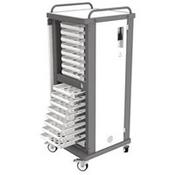 Lapstore Secure Charge Trolley For Up To 16 Mid Sized Laptops Light Grey &amp; Black 16 Drawers - 1 Compartment in Each