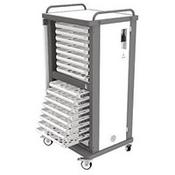 Lapstore Secure Charge Trolley For Up To 16 Large Size Laptops Light Grey &amp; Black 16 Drawers - 1 Compartment in Each
