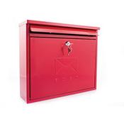 Post Box Outward Opening Letter Flap For Improved Weather Protection. Suitable For Grouping Or Banked. W362 Red image