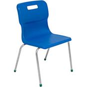 Titan 4 Leg Classroom Chair Size 5 430mm Seat Height (Ages: 11-14 Years) Blue T15-B - 5 Year Guarantee