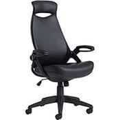 Tuscan High Back Ergonomic Manager's Chair with Headrest - Black - Unique High Back Office Chair image