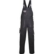 Portwest TX12 Contrast Bib &amp; Brace Overall Black Medium (Regular Fit) image