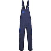 Portwest TX12 Contrast Bib &amp; Brace Overall Navy Medium (Regular Fit) image