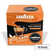 Lavazza Modo Mio DELIZIOSO Compostable Coffee Capsules - Pack of 16 Pods - Eco Caps