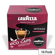 Lavazza Modo Mio INTENSO Compostable Coffee Capsules - Pack of 16 Pods - Eco Caps