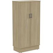 Grand Tall Cupboard With Lockable Doors W805xD420xH1615mm Urban Oak image