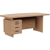 Grand Executive Office Desk With Left Side Drawers 1800mm Beech image
