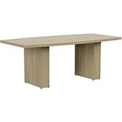 Grand 2000mm Urban Oak Boat-Shaped Boardroom &amp; Meeting Table image
