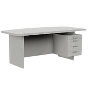 Grand Executive Office Desk With Right Side Drawers 1800mm Grey image