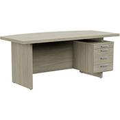 Grand Executive Office Desk With Right Side Drawers 1800mm Arctic Oak image