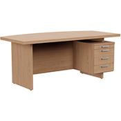 Grand Executive Office Desk With Right Side Drawers 1800mm Beech image