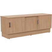 Grand Left Hand Side Large Credenza Unit With Sliding Doors &amp; Back Door W1650xD480xH620mm Beech