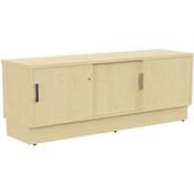 Grand Left Hand Side Large Credenza Unit With Sliding Doors &amp; Back Door W1650xD480xH620mm Maple