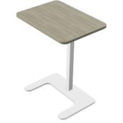 Gato Laptop Stand 550x400x670mm White Frame &amp; Arctic Oak Top