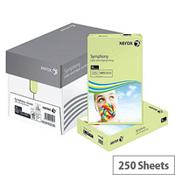 Xerox Symphony Pastel Green A4 Card Paper 160gsm Pack of 250 Sheets image