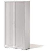 Bisley Side Opening Tambour Door Cupboard H2270xW1000xD470mm White - Supplied Empty, Variety of Shelves &amp; Suspension Filing Roll Out Frames Available image