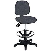 Draughtsman Chair with Adjustable Footrest Charcoal image