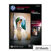 HP Premium Plus Photo Paper Glossy A4 (210 x 297 mm) 300 g/m² 20 Sheet(s) Photo Paper