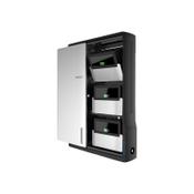 Ergotron Zip12 Charging Wall Cabinet - Cabinet unit for 12 netbooks/tablets - black, silver - screen size: up to 12 Inches - wall-mountable